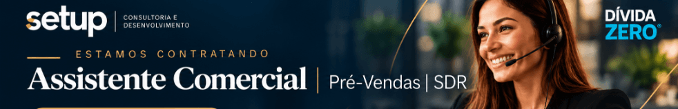 Banner da vaga de Dívida Zero - Setup